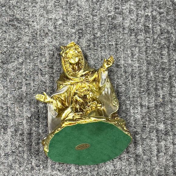 Christmas Nativity Set Of 9 Gold Tone Figures Heavy Duty Approx All Are‎ 5” x 2” - Picture 11 of 16